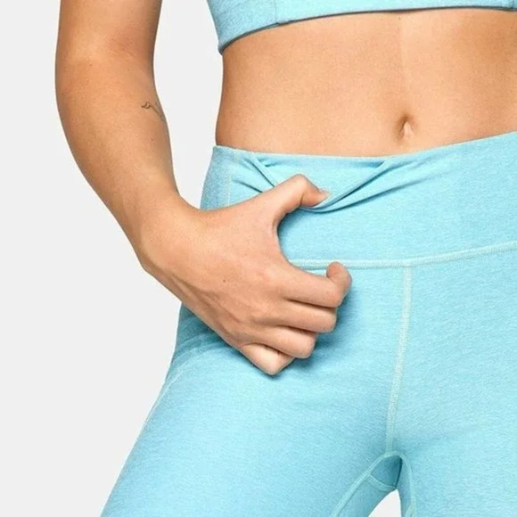 Outdoor Voices Leggings XL Pool Blue 3/4 Warmup High Rise Workout - Picture 6 of 11